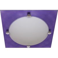 Taurus lampada da soffitto quadrata piccola 1xe14 l.25xw.25xh.25xh.7cm melanzana/bianco