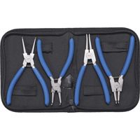 Jeu de pinces à circlips 150 mm 4 pièces BGS