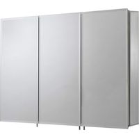 Croydex Large Triple Door Bathroom Cabinet, Hang 'n' Lock™ , 84 x 109cm - Kennet