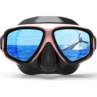 Masque de plongée avec tuba, lunettes de plongée en verre trempé, joint facial 3D