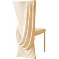 Enveloppement de chaise de mariage haut de gamme pour la-Beige