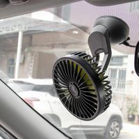 Mini ventilateur de voiture, ventilateur de voiture USB, ventilateur de voiture à 3 vitesses, refroidisseur à ventouse