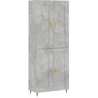 Credenza cassettiera mobile contenitore organizer cucina soggiorno salotto alto 695 x 34 x 180 cm legno ingegnerizzato grigio 020034705