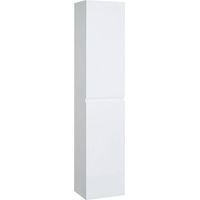 Mob-In – Colonne de salle de bain suspendue 140 cm – 4 étagères réglables – Système de portes réversibles – Panneau mélaminé pour solidité