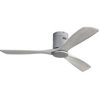 Deckenventilator Ohne Licht – Deckenventilator 52 Zoll – Flacher Einbau Deckenventilator 132 cm Holzoptik mit Fernbedienung