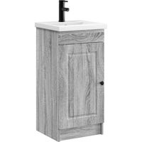 vidaXL Meuble de salle de bain avec évier Sonoma gris