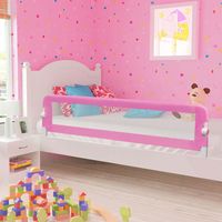 Vidaxl – Barrière de lit de sécurité enfant rose 180x42 cm – Tissu polyester 100% – Compatible matelas 10-20 cm – Installation rapide