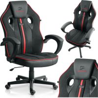Ergonomic Gaming Chair with Adjustable Height, 360 Swivel