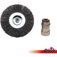 Ersatz Fugenbürste, Rundbürste aus Metall für Grizzly Tools Universalbürste, elektrischer Fugenkratzer ERB 550-1H, Grizzly Tools ERB 550-2S, Grizzly Tools ERB 550-3U
