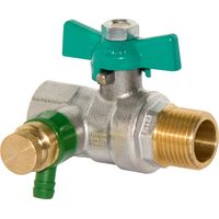 Trinkwasser Kugelhahn 1/2" bis 1 1/4"IG-AG Knebelgriff DVGW Entleerung