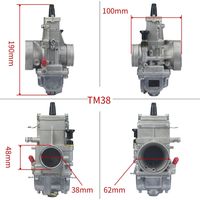 Der TM38-85 ist für Mikuni XR600, XR650 und NX650 Parallelkolben-Motorradvergaser geeignet.
