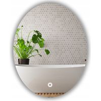 Espejo LED ovalado Ellipse de 60 x 40 cm con interruptor táctil, resistente al agua IP65