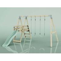 PolarPlay Schaukel Möwe aus Holz in Grün