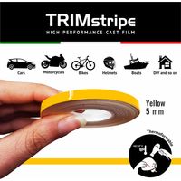 Trim Stripe Strisce Adesive per Auto, Giallo - Dimensione: 5 MM X 10 MT