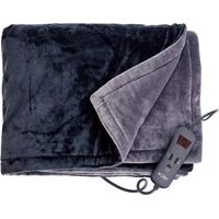 Solac S95507500 Reikiavik Coperta Elettrica 10 Livelli di Calore Spegnimento Automatico e Protezione Surriscaldamento Lavabile in Lavatrice 150 W colore Grigio Nero