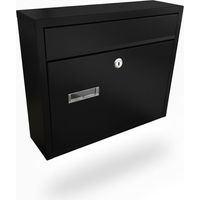Wall-Mounted Horizontal Mailbox with Lock & Nameplate