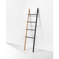 "Scala porta asciugamani BING nera in legno"