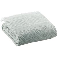 VIVARAISE - Drap de bain uni Vivaraise Zoé en coton 100% - Couleur Jade (100 x 180 cm)