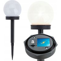 Lampe solaire LED boule de jardin, perforable, rechargeable, 4000K