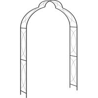 Arche de jardin noire, 150x34x240 cm, fer forgé.