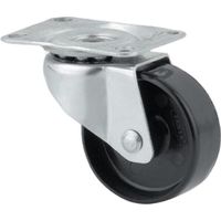 Lenkrolle mit Plattenbefestigung. Durchmesser38x16mm Plattenaufnahme: 46x38 Belastung:: 25kg TENTE 1430POI038P604638