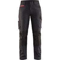 Pantaloni da lavoro per manutenzione stretch donna 7195 - Nero/Rosso 2XL - FR(50) - SE(C48) - Standard