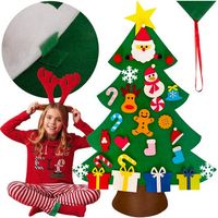 Sapin de noel en feutre avec ornements 24856
