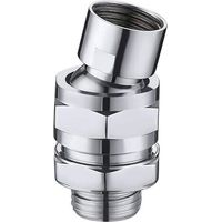 Pommeau de douche pluie rotule réglable pommeau de douche pommeau de douche en laiton aérateur de douche raccord pour pommeau de douche raccord de douche G 1/2 chrome poli,