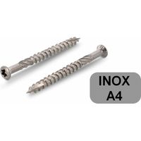 100 vis terrasse inox A4 tête réduite Torx TX25 autoforeuse 5 x 80 mm