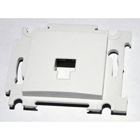 Plastron simple blanc à équiper pour prise RJ45 CAT5E ou CAT6 (noyau non incl) fixation griffes ALTERNATIVE ELEC AE52011A