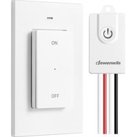 DEWENWILS Funkschalter mit Wandsender 230 V kabellose Lichtsteuerung Weiß