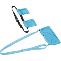 Support de drain de mastectomie souple, ajustable et réutilisable, avec sac de douche bleu