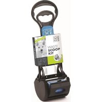 M-PETS Kit pelle a dejection Waste Scoop Kit - 38x12x10,5cm - Noir et bleu - Pour chien
