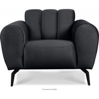 KONSIMO RUBERO Modernistischer Sessel auf Beinen, dunkelgrau