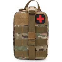 Trousse de premiers secours tactique camouflage, accessoires médicaux, kit d'accessoires camouflage, sac de rangement d'urgence pour les interventions routières en extérieur