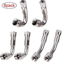 Lot de 6 rallonges de valve de pneu, adaptateurs de valve, rallonges de valve pour voitures, motos, vélos et camions, 3 types (argent)