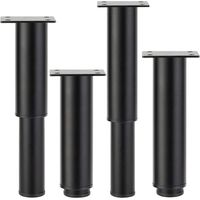 Herrajes para muebles, patas para muebles, patas para mesas, patas para cocinas, patas metálicas para armarios, patas metálicas, para sofá, silla, mesa, TV, 4 piezas de 20-37 cm