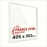405 x 353 x 4 mm - Vitre de cheminée pour insert et poêle à bois - verre de rechange - France Vitre - jusqu'à 800°C - 353 x 405 x 4 mm
