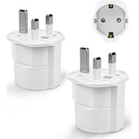 Adaptateur Prise Anglaise, Adaptateur de Voyage France vers UK, Adaptateur de Prise,Adaptateur Type G (Blanc)