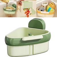 Sink Strainer, Suction Corner Basket, Multi-Functional Drainage Basket, Sink Suction Bag, Corner Shelf, Kitchen Sink Drain Basket, Washing Organizer