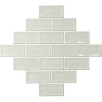 Carrelage Zellige blanc brillant 7.5x15 cm – Fini lisse pour faïences murales – Élégance intemporelle pour décoration moderne – El Barco