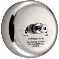 Tendedero de ropa telescópico redondo de acero inoxidable 304, cuerda de nailon de 2,8 m, adecuado para baño, jardín, balcón, etc.