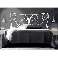 Lit double avec tête de lit en fer blanc et conteneur 170x200xh.130 cm