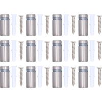 12 vis de séparation en acier inoxydable, clous de fixation pour panneaux muraux acryliques, quincaillerie publicitaire, 1/2 po x 1 po
