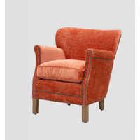 Fauteuil Turner terracotta velours 73x67x71cm