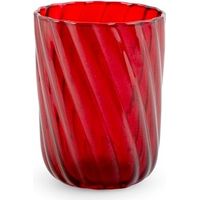 Vaso de vidrio borosilicato torsé rojo 600x300x240