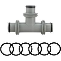 pool hose adapter, T-bar extension for 38mm hose connection, 3 way hose connection, pool connection kit for Intex Bestway Coleman pool hose extension