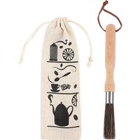 Brosse de nettoyage pour moudre du café, manche en bois, accessoire de machine à café