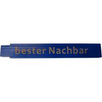 Zollstock bester Nachbar 2 m blau Zollstock