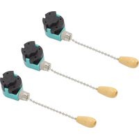 Interrupteur chaîne cerf-volant – 3 vitesses – 4 fils – 250V/125V – résistant rouille – chrome – plafonnier / ventilateur